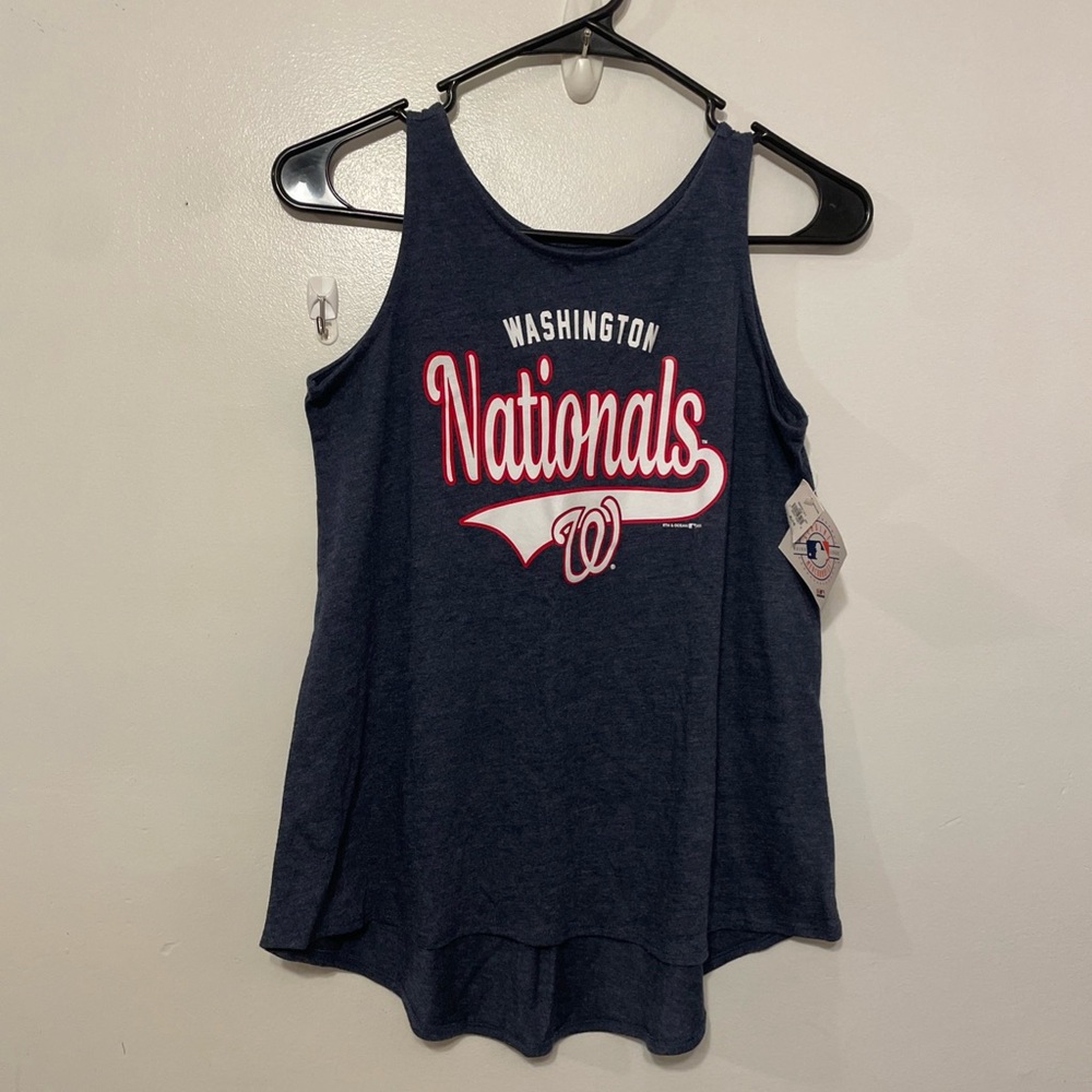 Girls Youth Washington Nationals Tank Top – Blue, Size XL – Official MLB NWT